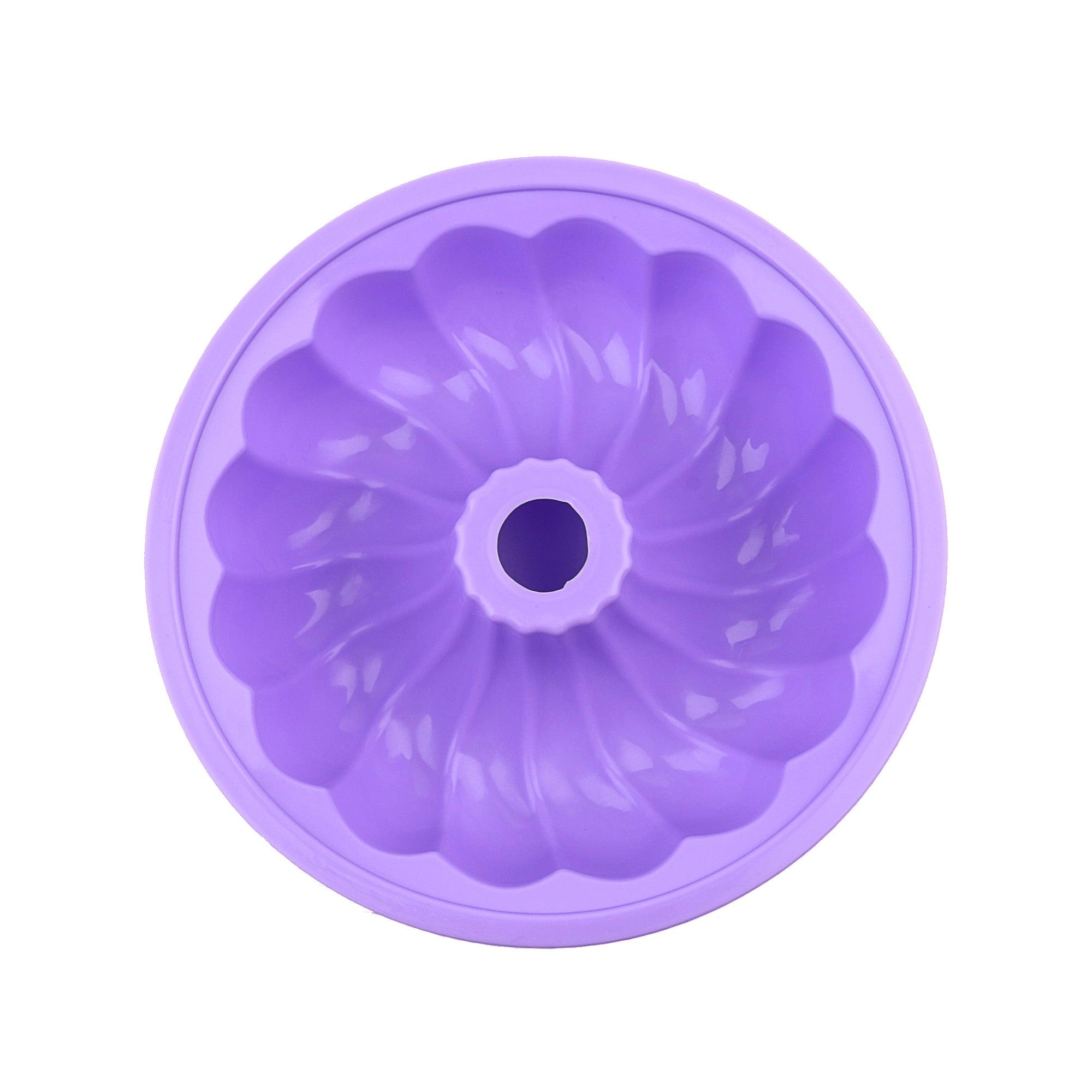 Silicone Cake Mold Large Cake Pan Food Grade Silicone Mold Non-stick Round For Jelly Gelatin Birthday Party Bread Top-Level Silicone Cake Mold Fluted Tube Cake Pan For Jelly Stevvex