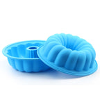 Silicone Cake Mold Large Cake Pan Food Grade Silicone Mold Non-stick Round For Jelly Gelatin Birthday Party Bread Top-Level Silicone Cake Mold Fluted Tube Cake Pan For Jelly Stevvex