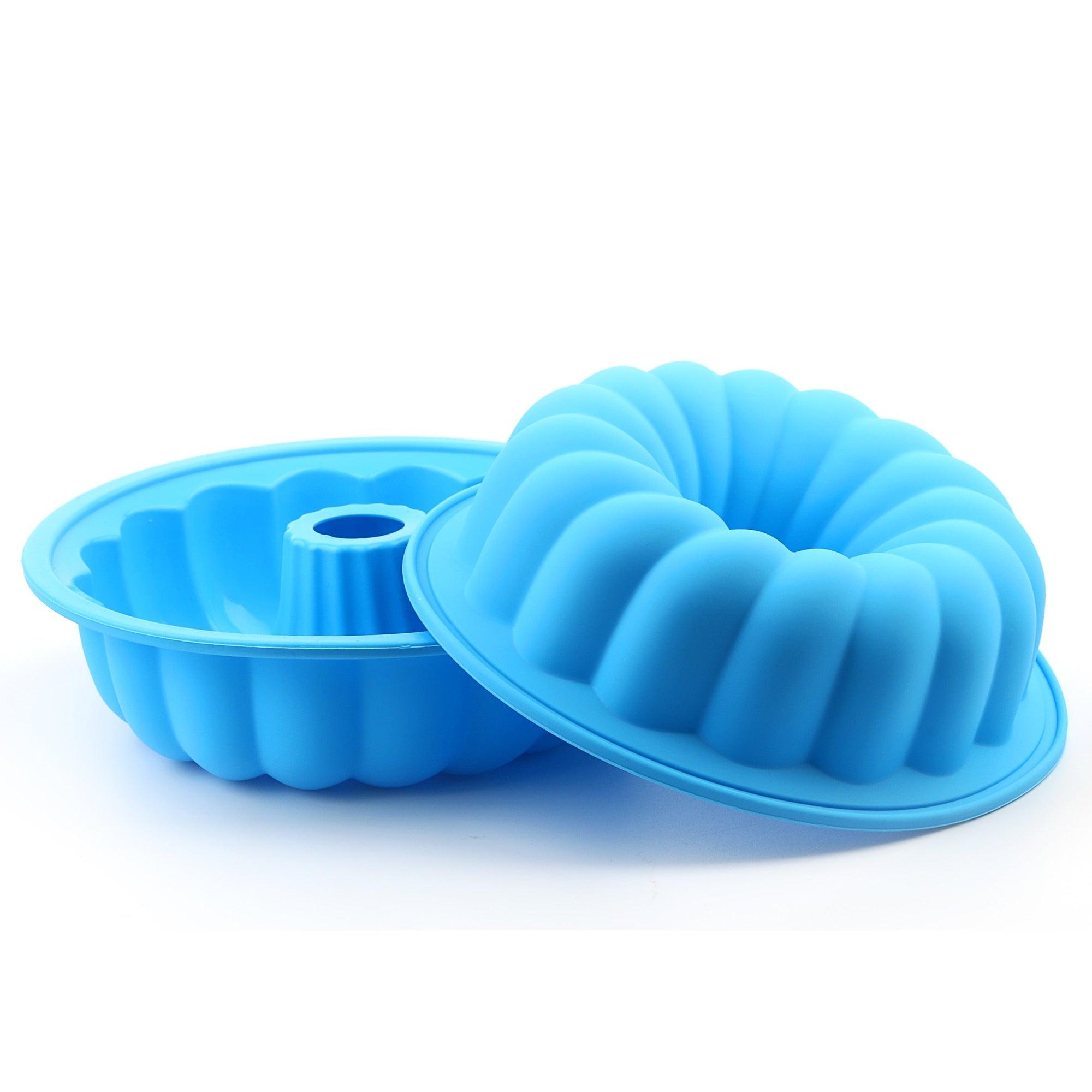Silicone Cake Mold Large Cake Pan Food Grade Silicone Mold Non-stick Round For Jelly Gelatin Birthday Party Bread Top-Level Silicone Cake Mold Fluted Tube Cake Pan For Jelly Stevvex