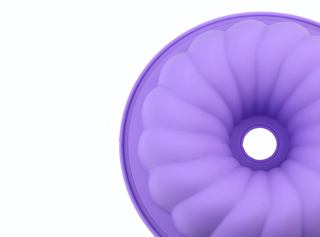 Silicone Cake Mold Large Cake Pan Food Grade Silicone Mold Non-stick Round For Jelly Gelatin Birthday Party Bread Top-Level Silicone Cake Mold Fluted Tube Cake Pan For Jelly Stevvex