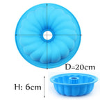 Silicone Cake Mold Large Cake Pan Food Grade Silicone Mold Non-stick Round For Jelly Gelatin Birthday Party Bread Top-Level Silicone Cake Mold Fluted Tube Cake Pan For Jelly Stevvex