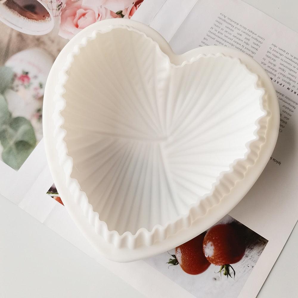 Silicone Cake Mold Nonstick Heat Resistant Reusable Baking Tools Birthday Christmas Bakeware Heart Mould Smooth Heart Mold Chocolate Mold Love Shaped Silicone Cake Mould Stevvex