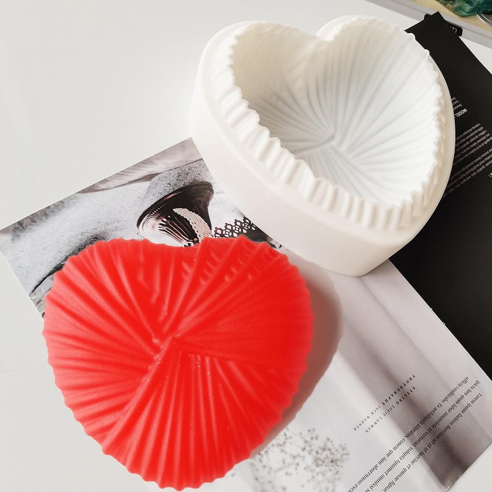 Silicone Cake Mold Nonstick Heat Resistant Reusable Baking Tools Birthday Christmas Bakeware Heart Mould Smooth Heart Mold Chocolate Mold Love Shaped Silicone Cake Mould Stevvex