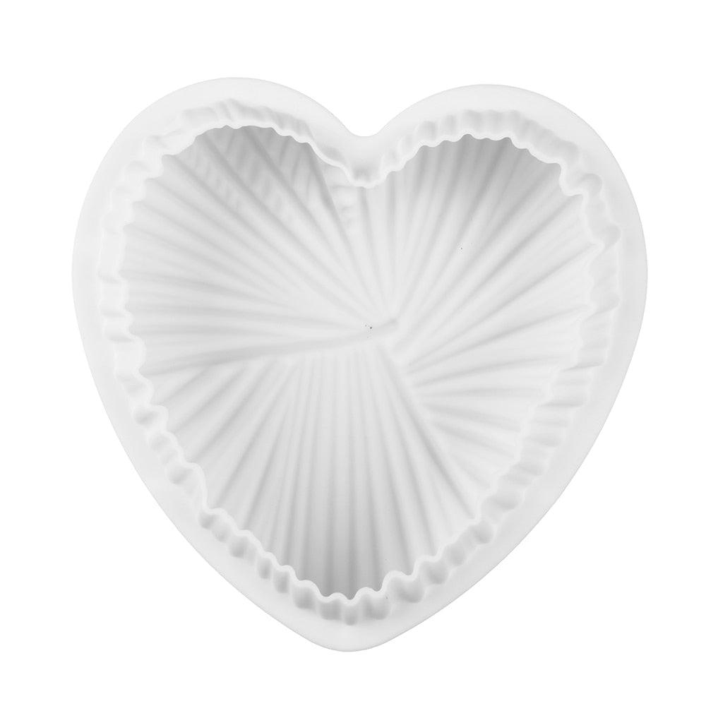 Silicone Cake Mold Nonstick Heat Resistant Reusable Baking Tools Birthday Christmas Bakeware Heart Mould Smooth Heart Mold Chocolate Mold Love Shaped Silicone Cake Mould Stevvex