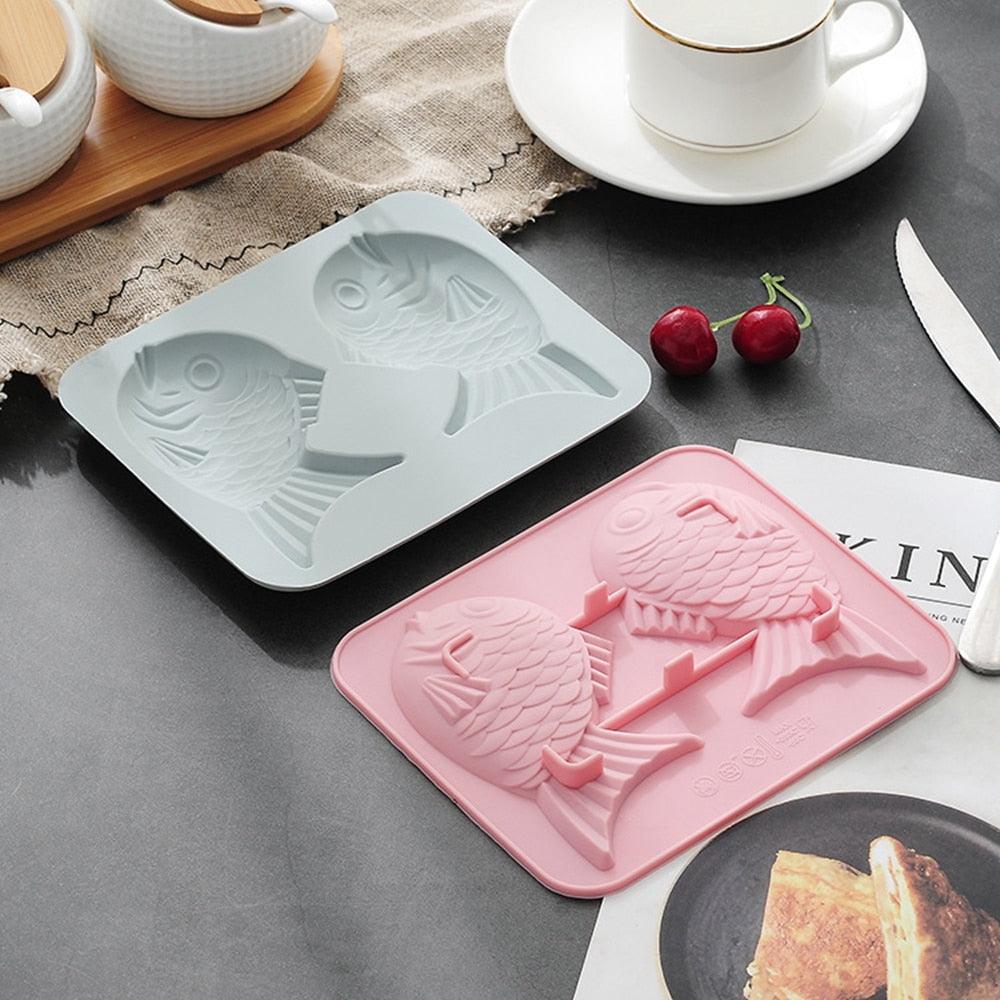 Silicone Fish Shape Cake Mould Fondant Mold Chocolate Cupcake Soap Molds Candy Craft Cookie Kitchen Accessories Fish Pattern Silicone Baking Mould Chocolate Mold Dessert Mold Nonstick Jelly Pudding Cake Mold Ice Cube For Home Kitchen Stevvex