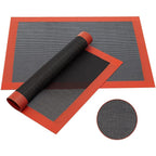 Silicone Grill Mat 30X40cm Baking Mat Breathable BBQ Cookie Bread Mat Oven Microwave High Temperature Baking Kitchen Tools  Silicone Baking Mat Sheet Non-Slip Washable Reusable Baking Mat Washable Reusable Non-Stick Mat Liner For BBQ Black Mat For BBQ Stevvex
