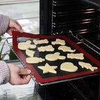 Silicone Grill Mat 30X40cm Baking Mat Breathable BBQ Cookie Bread Mat Oven Microwave High Temperature Baking Kitchen Tools  Silicone Baking Mat Sheet Non-Slip Washable Reusable Baking Mat Washable Reusable Non-Stick Mat Liner For BBQ Black Mat For BBQ Stevvex