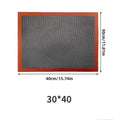 Silicone Grill Mat 30X40cm Baking Mat Breathable BBQ Cookie Bread Mat Oven Microwave High Temperature Baking Kitchen Tools  Silicone Baking Mat Sheet Non-Slip Washable Reusable Baking Mat Washable Reusable Non-Stick Mat Liner For BBQ Black Mat For BBQ Stevvex