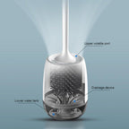 Silicone Head Toilet Brush Quick Draining Clean Tool Wall-Mount  Floor-Standing Cleaning Brush Bathroom Accessories Toilet Brush And Holder Toilet Bowl Brush With Stainless Steel Handle Durable Bristles Stevvex