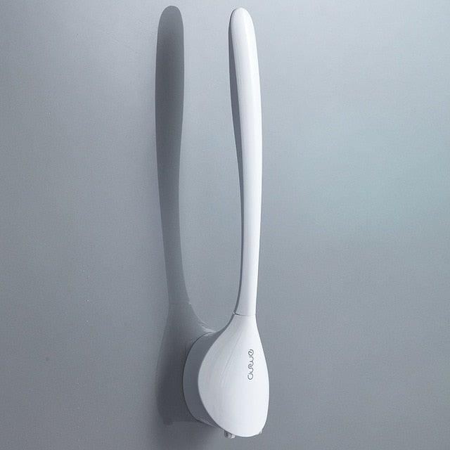Silicone Head Toilet Brush Quick Draining Clean Tool Wall-Mount  Floor-Standing Cleaning Brush Bathroom Accessories Toilet Brush And Holder Toilet Bowl Brush With Stainless Steel Handle Durable Bristles Stevvex