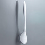 Silicone Head Toilet Brush Quick Draining Clean Tool Wall-Mount  Floor-Standing Cleaning Brush Bathroom Accessories Toilet Brush And Holder Toilet Bowl Brush With Stainless Steel Handle Durable Bristles Stevvex