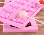 Silicone Lollipop Molds Chocolate And Candy Molds Cake Mold Variety Shapes Cake Pastry Decorating Form Silicone Bakeware Silicone Lollipop Mold Shape Of Swirl Heart Bunny Star Butterfly Little Bear Flower Sucker Molds Chocolate Hard Candy Molds