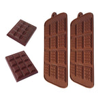 Silicone Mold 12 Cells Chocolate Mold Fondant Candy Bar Mould Cake Mode Decoration Kitchen Baking Accessories Silicone Break Apart Chocolate Molds Candy Mini Protein Energy Bar Silicone Mold Stevvex