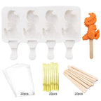 Silicone Mold Baking Pan Ice Cream Molds For Cake Popsicle Chocolate Pastry And Bakery Kitchen Tools Accessories 4 Cavities Homemade Cake Pop Mold Cake Pop Maker Ice Pop Mold