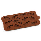 Silicone Mold Chocolate Baking Musical Instruments Notes Non-stick For Chocolate Candy Reusable Cake Decoration Resin Tools Musical Instruments Musical Note Cake Silicone Mold Stevvex