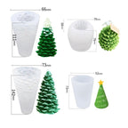 Silicone Mould Christmas Tree Shaped Cake Mold Decoration Tools Candle Mold Baking Tool Home Decoration For Christmas Party 3D Tree Shaped Candle Silicone Mold 4Pcs Different Xmas Pine Molds Stevvex