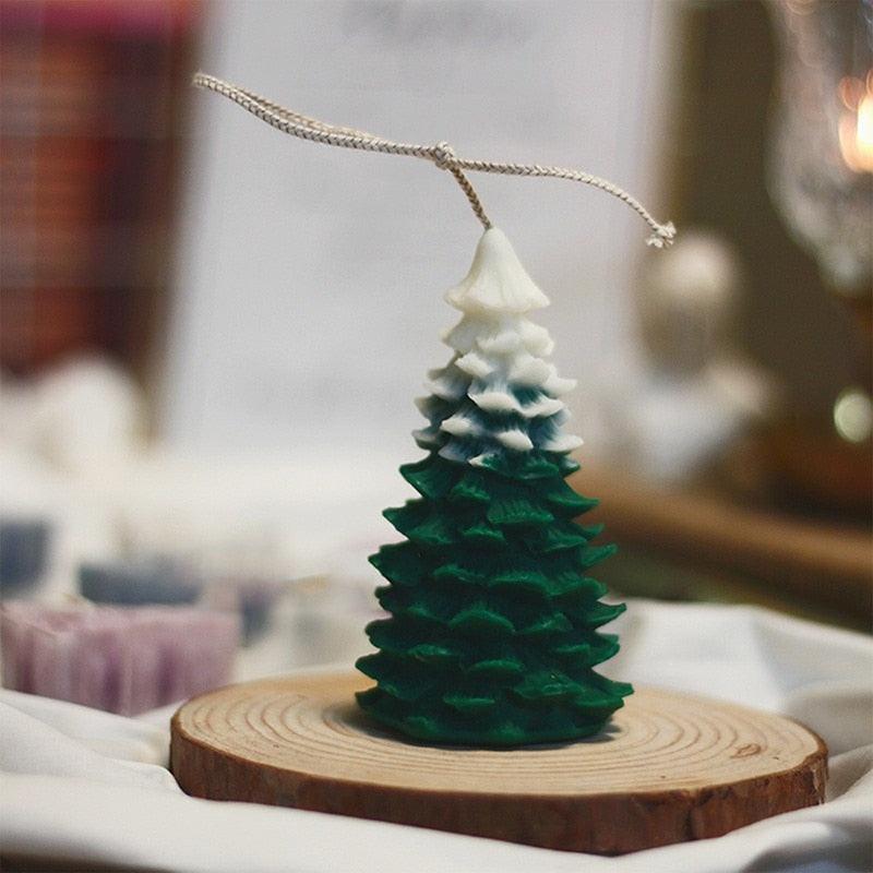 Silicone Mould Christmas Tree Shaped Cake Mold Decoration Tools Candle Mold Baking Tool Home Decoration For Christmas Party 3D Tree Shaped Candle Silicone Mold 4Pcs Different Xmas Pine Molds Stevvex