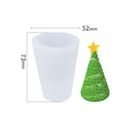 Silicone Mould Christmas Tree Shaped Cake Mold Decoration Tools Candle Mold Baking Tool Home Decoration For Christmas Party 3D Tree Shaped Candle Silicone Mold 4Pcs Different Xmas Pine Molds Stevvex