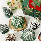 Silicone Mould Christmas Tree Shaped Cake Mold Decoration Tools Candle Mold Baking Tool Home Decoration For Christmas Party 3D Tree Shaped Candle Silicone Mold 4Pcs Different Xmas Pine Molds Stevvex