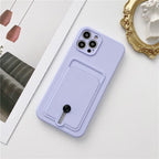 Silicone Pink Wallet Card Holder Phone Case For Iphone 14 13 12 Pro Max Fashion Shockproof Lens Protection Cover Soft Silicone Wallet Card Holder Cover For Iphone Stevvex