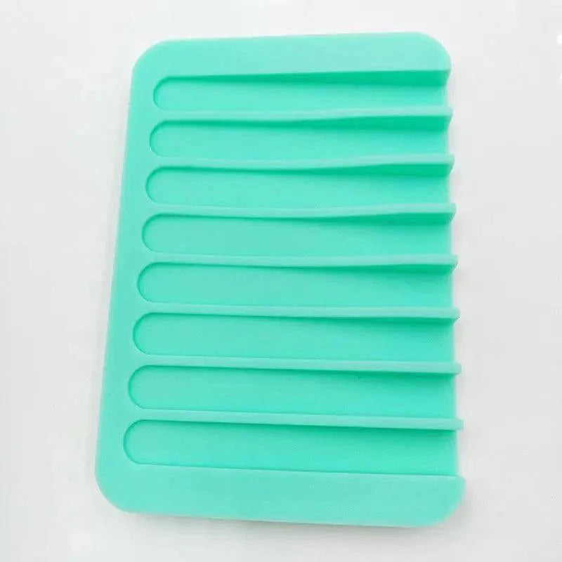 Silicone Soap Holder Flexible Soap Dish Plate Holder Tray Soapbox Container Storage For Bathroom Kitchen Soap Dish for Shower Waterfall Soap Holder Soap Tray Soap Saver Drainer Flexible Silicone for Shower Bathroom Kitchen Counter Top Keep Soap Bars Dry Stevvex