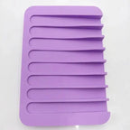 Silicone Soap Holder Flexible Soap Dish Plate Holder Tray Soapbox Container Storage For Bathroom Kitchen Soap Dish for Shower Waterfall Soap Holder Soap Tray Soap Saver Drainer Flexible Silicone for Shower Bathroom Kitchen Counter Top Keep Soap Bars Dry Stevvex