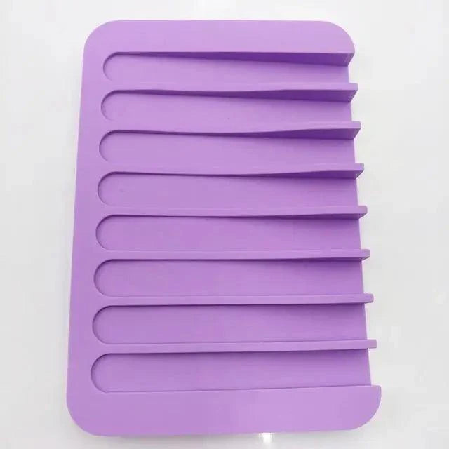 Silicone Soap Holder Flexible Soap Dish Plate Holder Tray Soapbox Container Storage For Bathroom Kitchen Soap Dish for Shower Waterfall Soap Holder Soap Tray Soap Saver Drainer Flexible Silicone for Shower Bathroom Kitchen Counter Top Keep Soap Bars Dry Stevvex