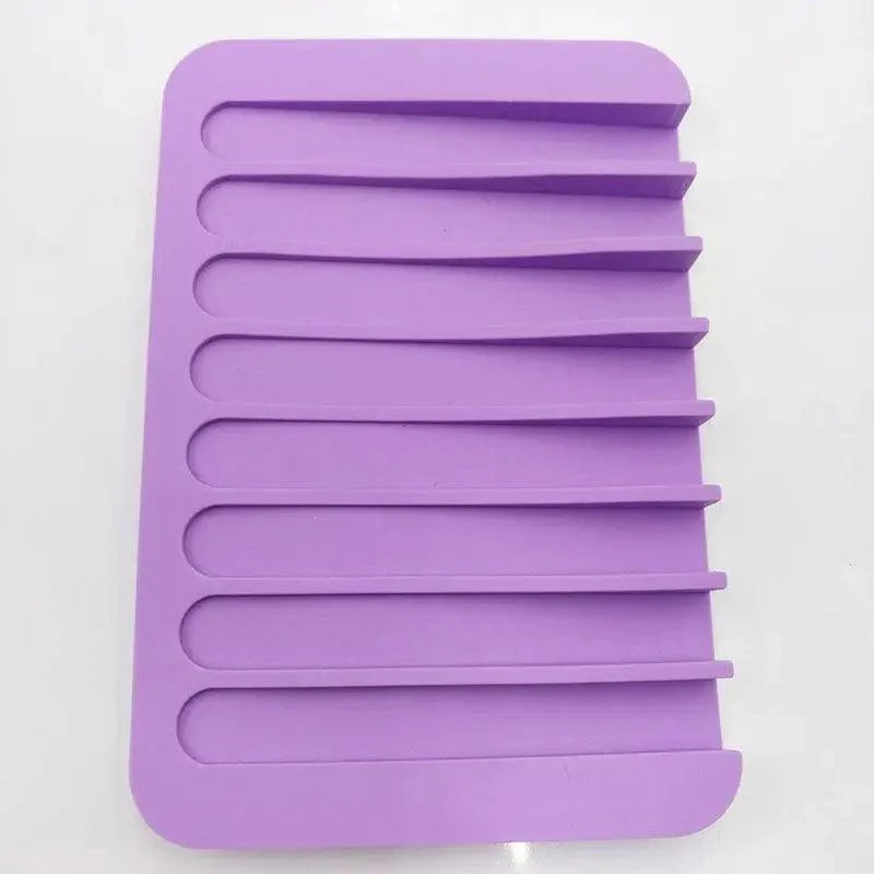 Silicone Soap Holder Flexible Soap Dish Plate Holder Tray Soapbox Container Storage For Bathroom Kitchen Soap Dish for Shower Waterfall Soap Holder Soap Tray Soap Saver Drainer Flexible Silicone for Shower Bathroom Kitchen Counter Top Keep Soap Bars Dry Stevvex