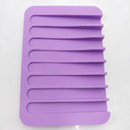 Silicone Soap Holder Flexible Soap Dish Plate Holder Tray Soapbox Container Storage For Bathroom Kitchen Soap Dish for Shower Waterfall Soap Holder Soap Tray Soap Saver Drainer Flexible Silicone for Shower Bathroom Kitchen Counter Top Keep Soap Bars Dry Stevvex