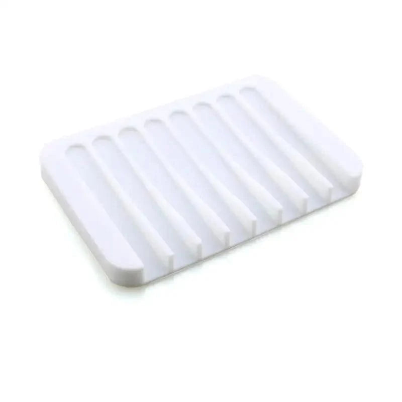 Silicone Soap Holder Flexible Soap Dish Plate Holder Tray Soapbox Container Storage For Bathroom Kitchen Soap Dish for Shower Waterfall Soap Holder Soap Tray Soap Saver Drainer Flexible Silicone for Shower Bathroom Kitchen Counter Top Keep Soap Bars Dry Stevvex