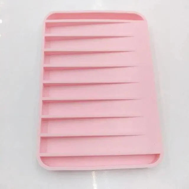 Silicone Soap Holder Flexible Soap Dish Plate Holder Tray Soapbox Container Storage For Bathroom Kitchen Soap Dish for Shower Waterfall Soap Holder Soap Tray Soap Saver Drainer Flexible Silicone for Shower Bathroom Kitchen Counter Top Keep Soap Bars Dry Stevvex