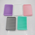 Silicone Soap Holder Flexible Soap Dish Plate Holder Tray Soapbox Container Storage For Bathroom Kitchen Soap Dish for Shower Waterfall Soap Holder Soap Tray Soap Saver Drainer Flexible Silicone for Shower Bathroom Kitchen Counter Top Keep Soap Bars Dry Stevvex