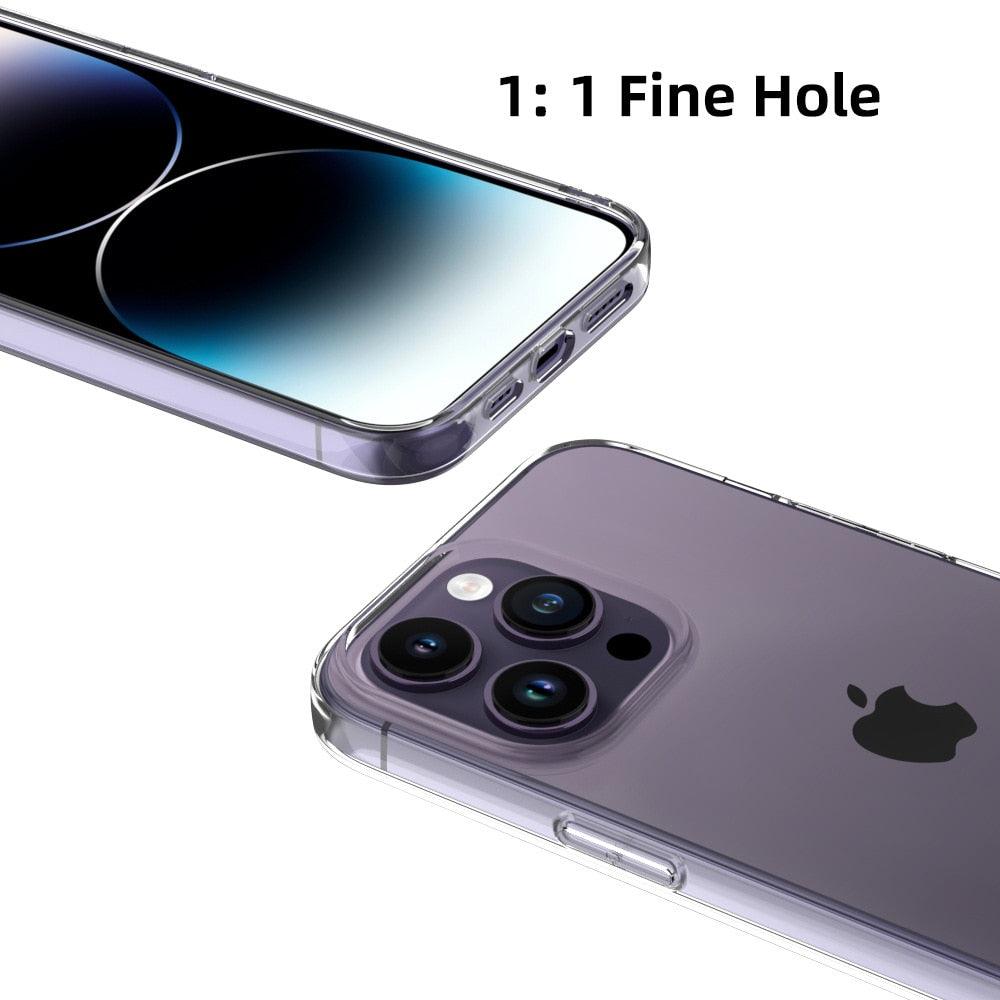 Silicone Soft Phone Case for iPhone 14 13 12 11 Pro Max XR X XS Max 7 8 Plus Back Cover Case for iPhone 14 13 12 11 Pro Max Transparent Soft Flexible Anti-Yellowing Shockproof Camera Protection Case For iPhone Stevvex