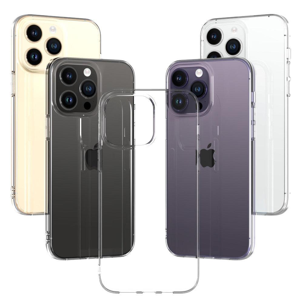 Silicone Soft Phone Case for iPhone 14 13 12 11 Pro Max XR X XS Max 7 8 Plus Back Cover Case for iPhone 14 13 12 11 Pro Max Transparent Soft Flexible Anti-Yellowing Shockproof Camera Protection Case For iPhone Stevvex