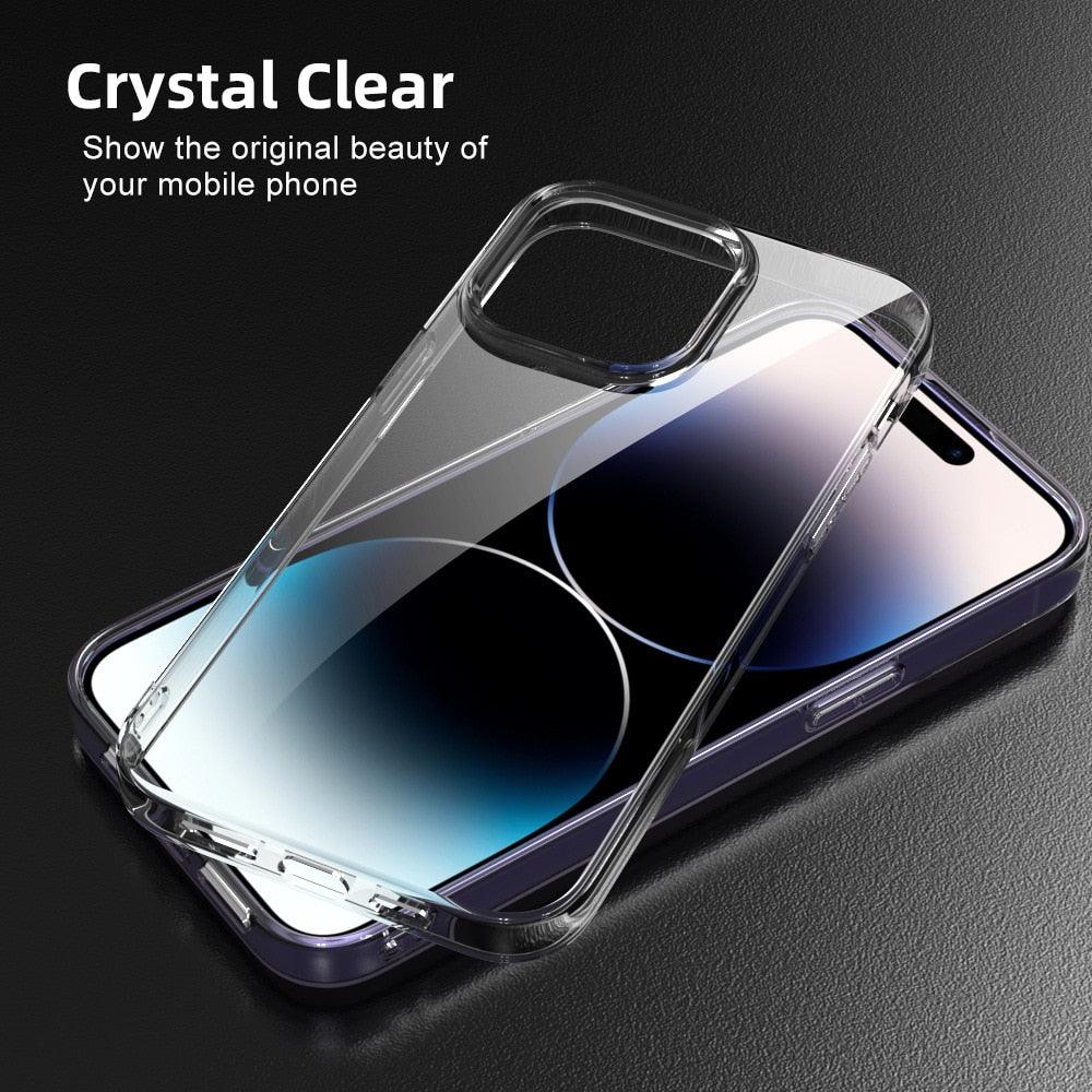 Silicone Soft Phone Case for iPhone 14 13 12 11 Pro Max XR X XS Max 7 8 Plus Back Cover Case for iPhone 14 13 12 11 Pro Max Transparent Soft Flexible Anti-Yellowing Shockproof Camera Protection Case For iPhone Stevvex