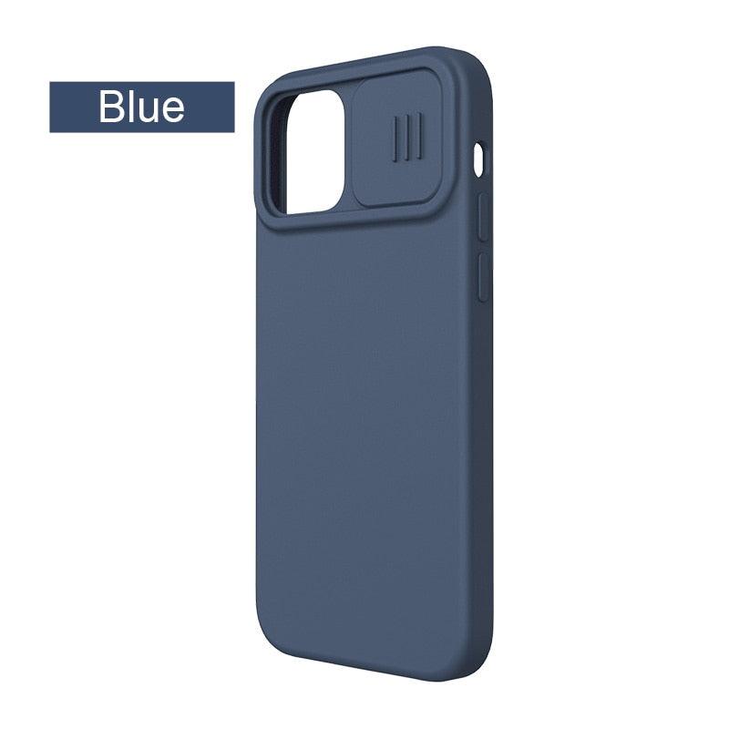 Silicone Soft Slim Cover Shockproof Full Protective Anti Scratch Case For iPhone 14 Pro Max Case Silicone Soft Case For iPhone 13 Pro Slide Camera Protect Privacy Cover for iPhone 12 Stevvex