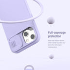 Silicone Soft Slim Cover Shockproof Full Protective Anti Scratch Case For iPhone 14 Pro Max Case Silicone Soft Case For iPhone 13 Pro Slide Camera Protect Privacy Cover for iPhone 12 Stevvex