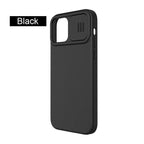 Silicone Soft Slim Cover Shockproof Full Protective Anti Scratch Case For iPhone 14 Pro Max Case Silicone Soft Case For iPhone 13 Pro Slide Camera Protect Privacy Cover for iPhone 12 Stevvex
