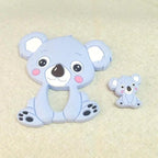 Silicone Teether Animal Koala Baby Teether Pendant Food Grade BPA Free Baby Teething Chew Charms Silicone Beads Toy