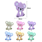 Silicone Teether Animal Koala Baby Teether Pendant Food Grade BPA Free Baby Teething Chew Charms Silicone Beads Toy