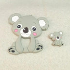 Silicone Teether Animal Koala Baby Teether Pendant Food Grade BPA Free Baby Teething Chew Charms Silicone Beads Toy