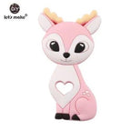 Silicone Teether Rodent Cartoon Animals 1pc Food Grade Silicone Pandents,  Teething Toys For Teeth Tiny Rod Baby Teethers Gift