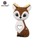 Silicone Teether Rodent Cartoon Animals 1pc Food Grade Silicone Pandents,  Teething Toys For Teeth Tiny Rod Baby Teethers Gift
