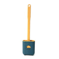 Silicone Toilet Brush Cleaner Toilet Brush With Holder Flat Head Flexible Soft Bristles Brush Bathroom Accessory Gap Cleaning Toilet Brush Wall Mounting Toilet Brush No-Slip Long Handle Soft Silicone Bristle Toilet Corner Cleaner Stevvex
