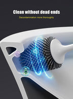 Silicone Toilet Brush For Accessories Drainable Toilet Brush Wall-Mounted Cleaning Tools Home Bathroom Accessories Sets Toilet Brushes And Holder For Bathroom Deep Cleaning Quick Drying Wall Mounted Set Soft Bristled cleaner No-Slip Stevvex