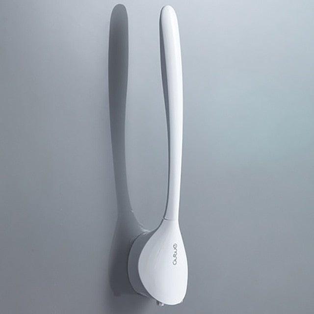 Silicone Toilet Brush For Accessories Drainable Toilet Brush Wall-Mounted Cleaning Tools Home Bathroom Accessories Sets Toilet Brushes And Holder For Bathroom Deep Cleaning Quick Drying Wall Mounted Set Soft Bristled cleaner No-Slip Stevvex