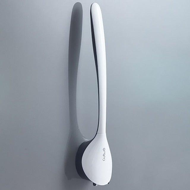 Silicone Toilet Brush For Accessories Drainable Toilet Brush Wall-Mounted Cleaning Tools Home Bathroom Accessories Sets Toilet Brushes And Holder For Bathroom Deep Cleaning Quick Drying Wall Mounted Set Soft Bristled cleaner No-Slip Stevvex