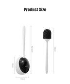 Silicone Toilet Brush For Accessories Drainable Toilet Brush Wall-Mounted Cleaning Tools Home Bathroom Accessories Sets Toilet Brushes And Holder For Bathroom Deep Cleaning Quick Drying Wall Mounted Set Soft Bristled cleaner No-Slip Stevvex