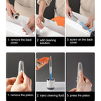 Silicone Toilet Brush Wall-Mounted Cleaning Tools Refill Liquid No Dead Corners Toilet Brush Home Bathroom Accessories Set  Toilet Brush And Holder Set Toilet Bowl Brush With Caddy Bathroom Stiff Bristles Toilet Scrub Brush
