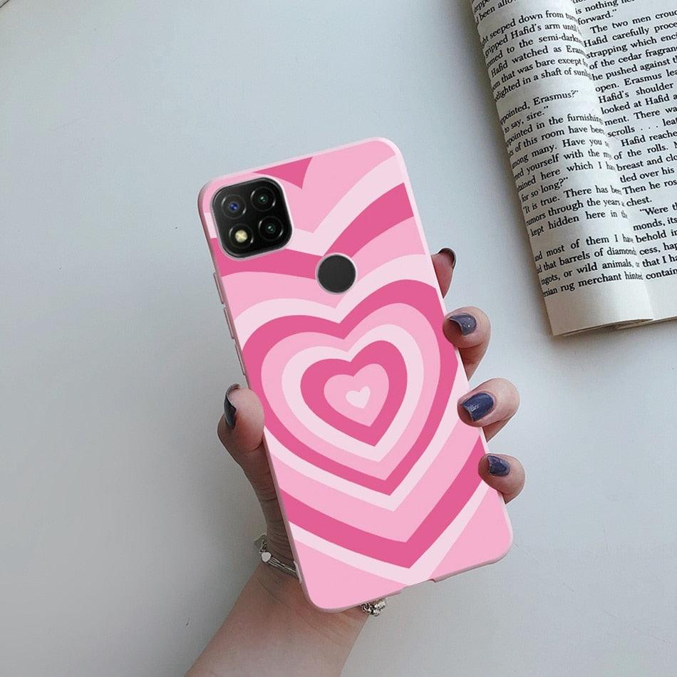 Silicone with Design Print Pattern Shockproof-Absorption Bumper Protective Back Cover For Xiaomi Redmi 10A Case 2022 Love Heart Candy Painted Phone Cover Soft Silicone Case For Xiaomi Redmi 10A Redmi10A Stevvex